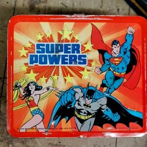 Superpowers metal lunchbox VINTAGE